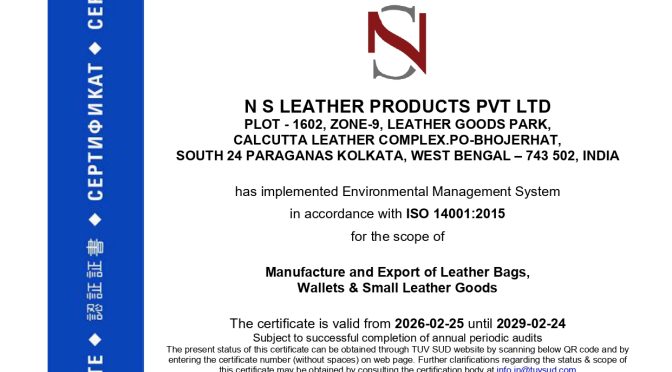 ISO 14001:2015 Certificate