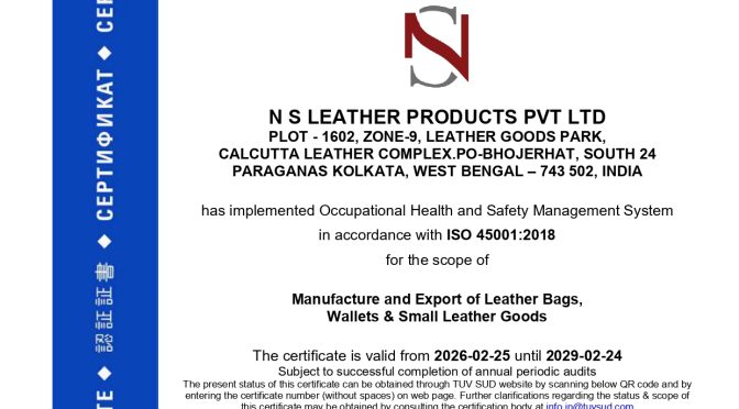 ISO 45001:2018 Certificate